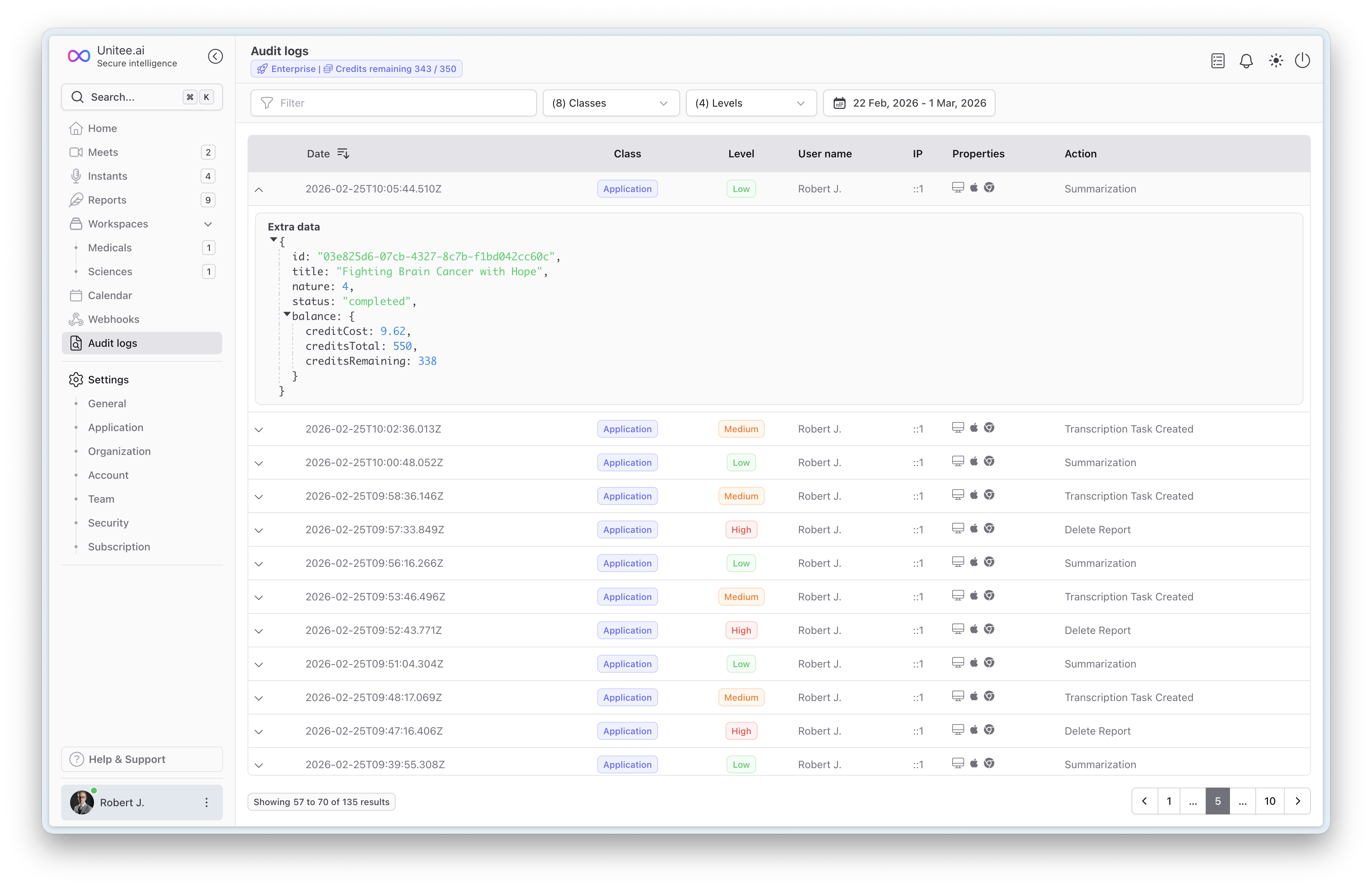 Unitee.ai AI Transcription