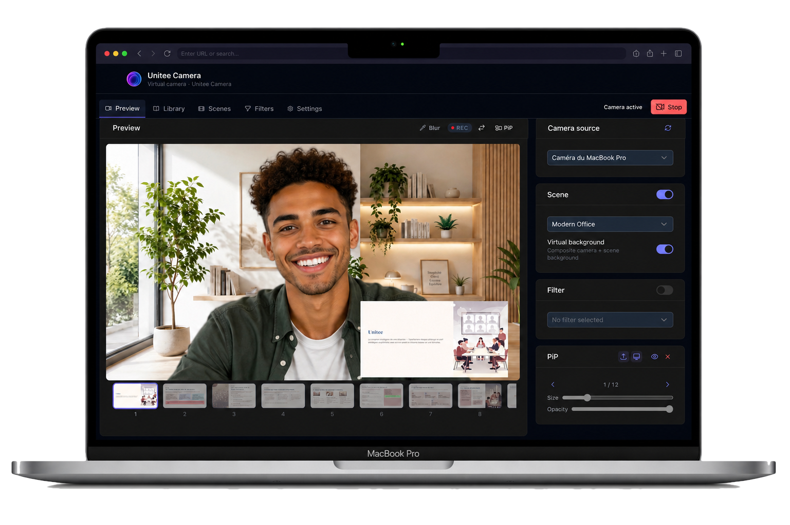 Unitee-Camera desktop app